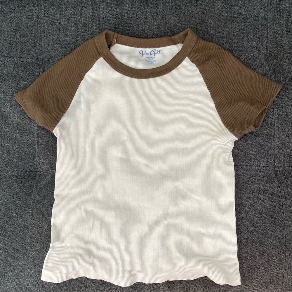 Brandy Melville top with brown sleeves